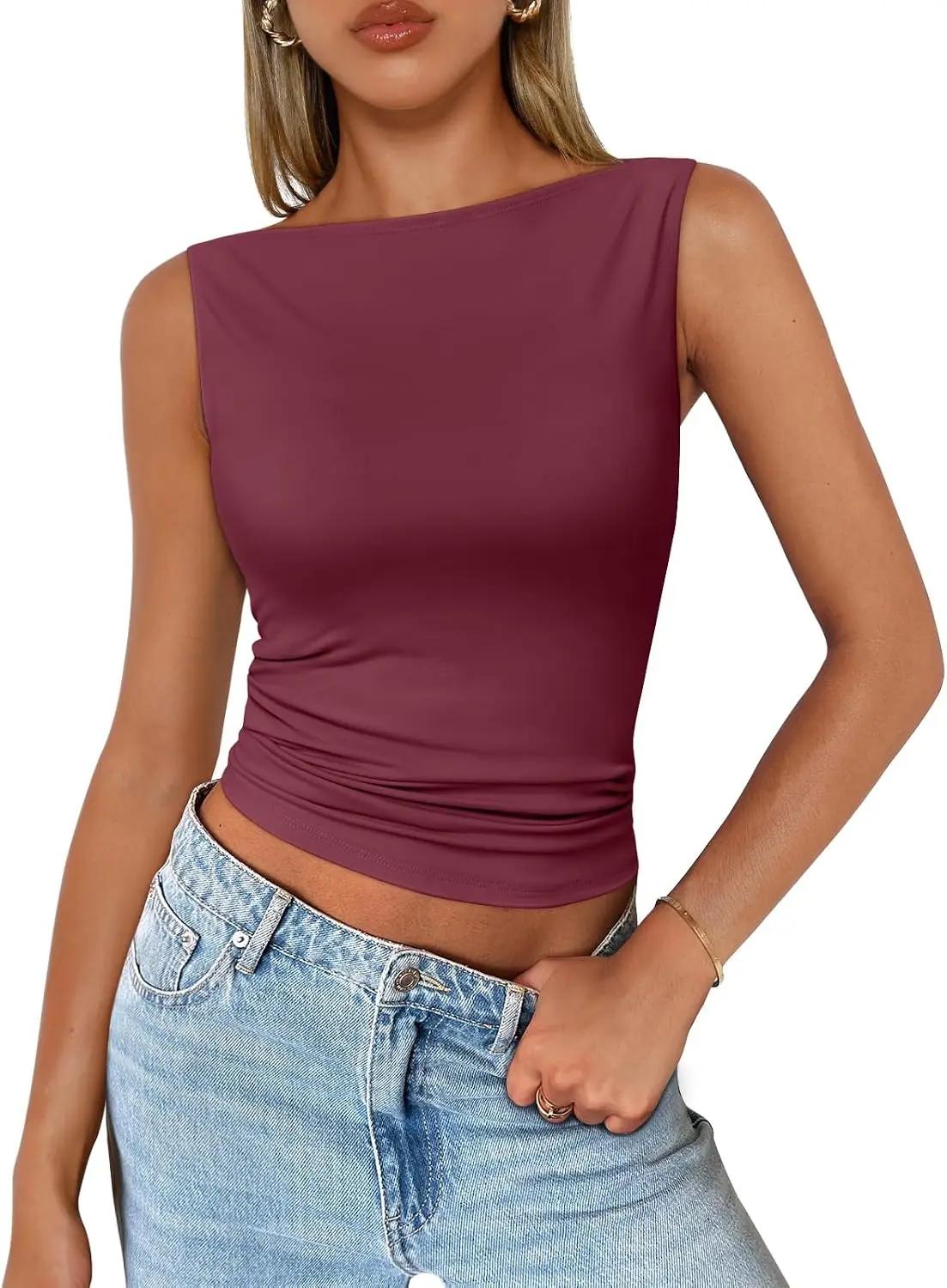 Trendy Queen Women Going Out Summer Tank Tops Spring Casual Basic Cute 2026 Sleeveless Shirt Vacation Fashion Outfit Clothes OEKO-TEX STANDARD 100