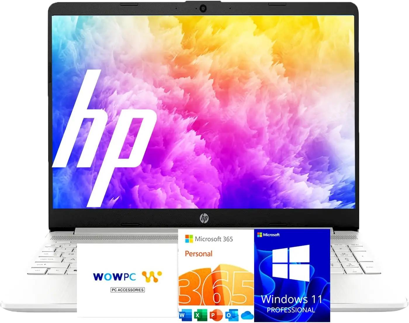 HP 2025 Latest 15.6'' Limited Edition with Microsoft Office 365, Powerful Intel 4-core Processor, 16GB RM, 256GB, 15.6" Micro Edge LED Display, SD Card Reader, HDMI, Windows 11 Pro, WOWPC USB