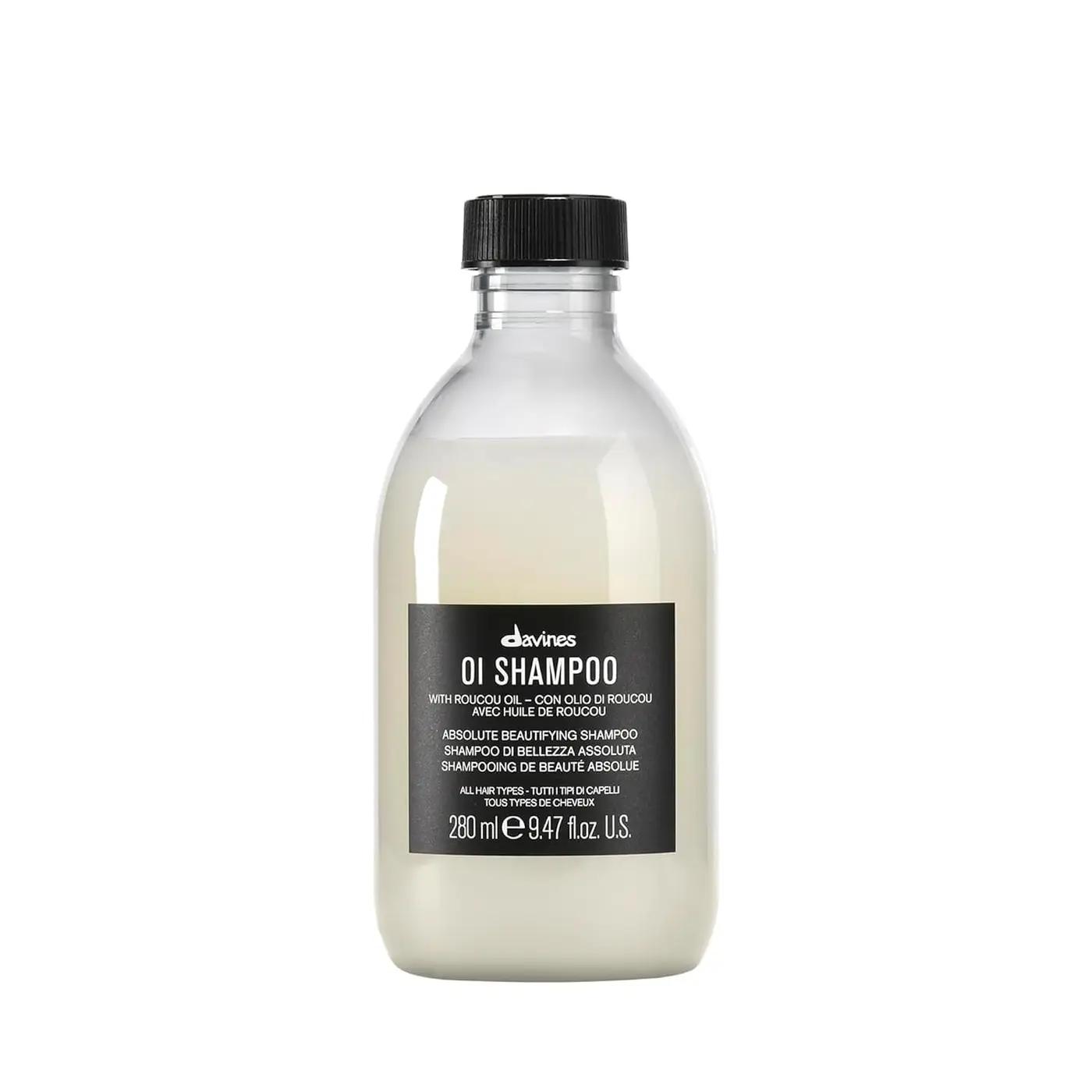 Davines OI Shampoo, Milky-Smooth Hydrating Cleanser for All Hair Types - Antioxidant-Rich Formula with Roucou Oil for Extraordinary Shine, Softness, Volume &amp; Protection, Sulfate-Free, 9.47 Fl Oz