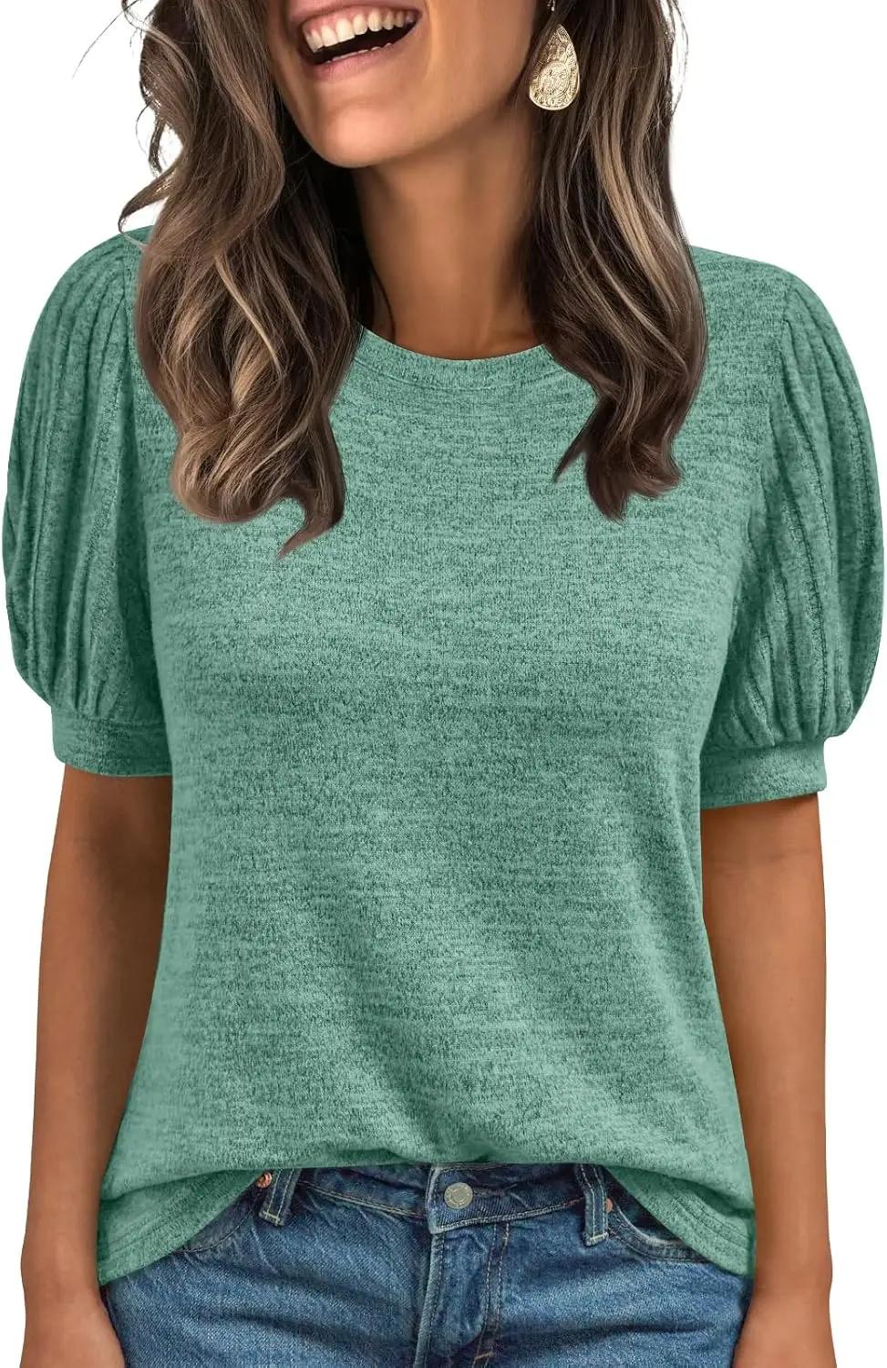 AUTOMET Womens Tops Summer Sweater Spring Tunic Dressy Casual Blouses Business Cute Trendy Short Sleeve Shirt 2026 OEKO-TEX STANDARD 100