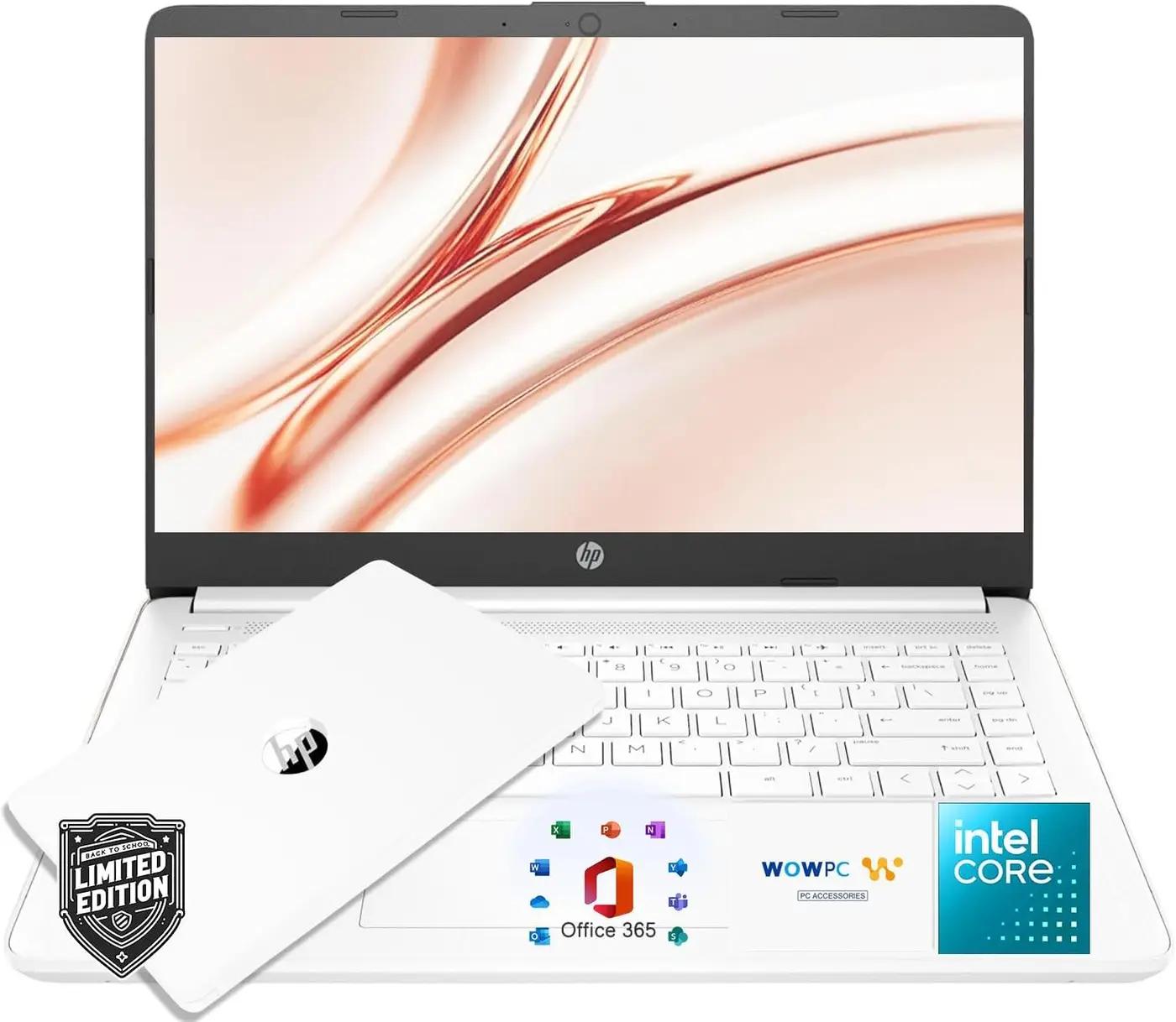 HP Ultrabook Laptop with Copilot AI • 2026 Edition • Latest Intel 4-Core N150 CPU • Microsoft Office 365 Included, 1TB OneDrive + 128GB SSD • Windows 11, Thin &amp; Portable | w/o Mouse