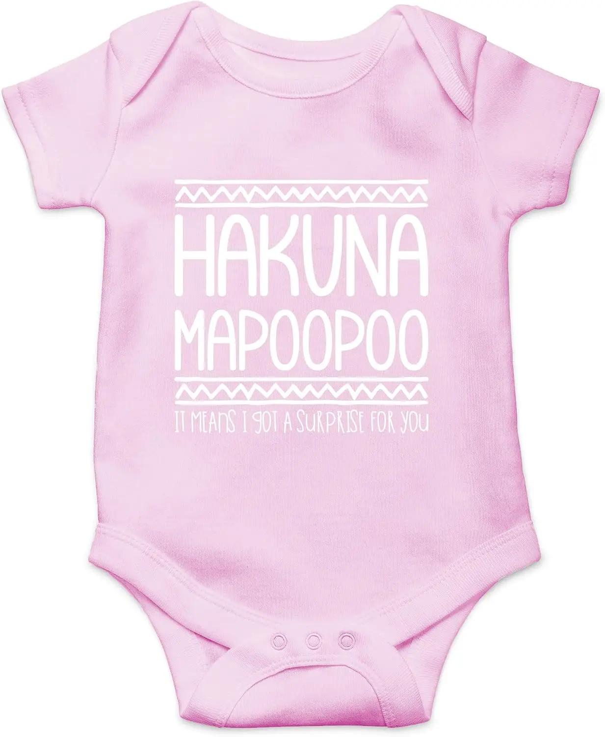 AW Fashions Hakuna Mapoopoo Baby Bodysuit Cute and Funny Newborn Apparel Trendy Outfit for Boys or Girls