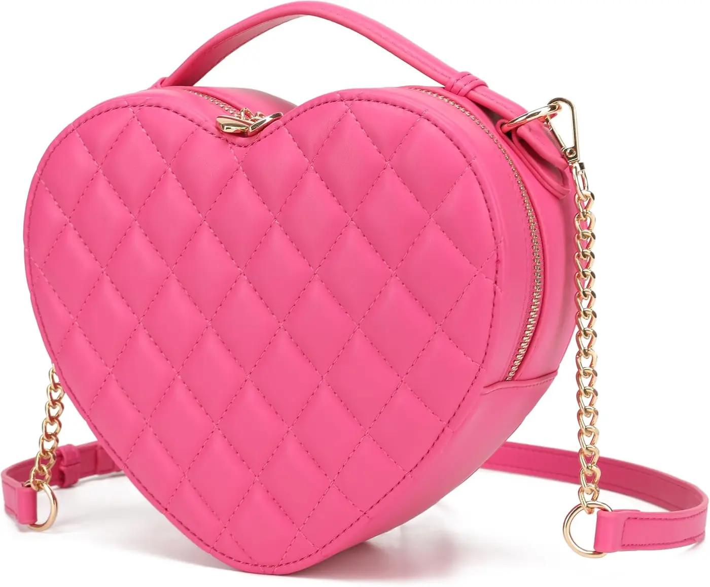 lola mae Heart Shape Crossbody Purse for Women – Cute Valentine’s Gift Handbag, Zip-Around Shoulder Bag for Teens