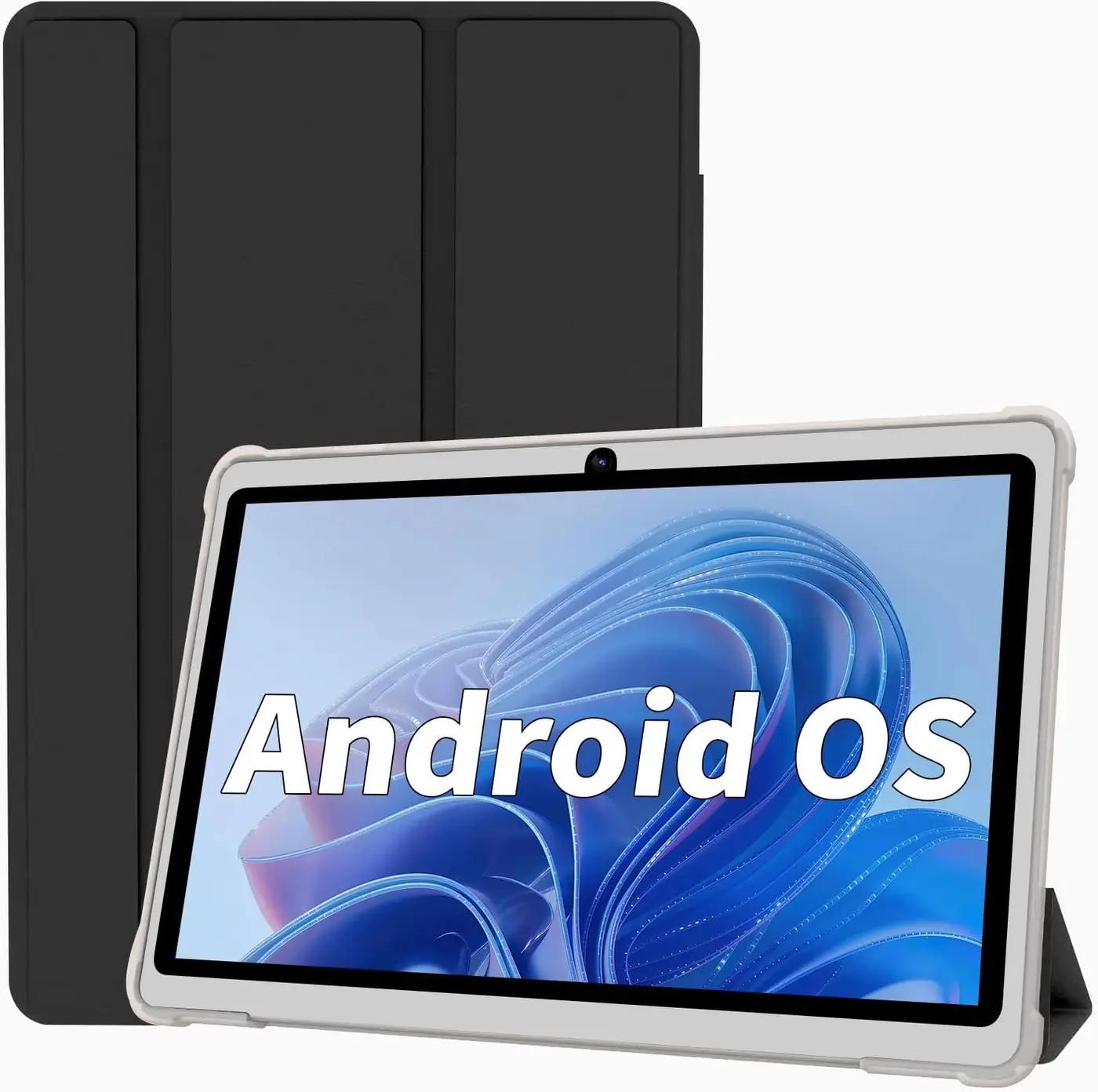 HNVHNV Android Tablet 7 Inch Tablet, 6GB RAM 32GB ROM 1TB Expansion, Quad-core Processor, Dual Camera, WiFi, Bluetooth, Parental Control, Drop-Proof Case (Black)