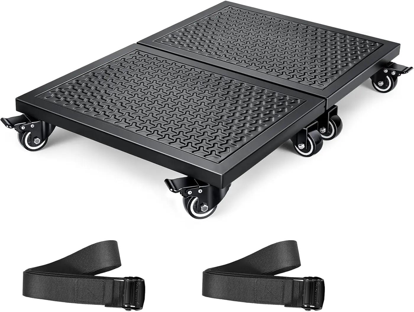KEDSUM Heavy Duty Furniture Dolly 2000lbs Capacity，4 Wheel Furniture Movers with Brakes，Splicing Size 16" x 25" Strong Steel Platform for Sofa, Safe, Appliances Moving