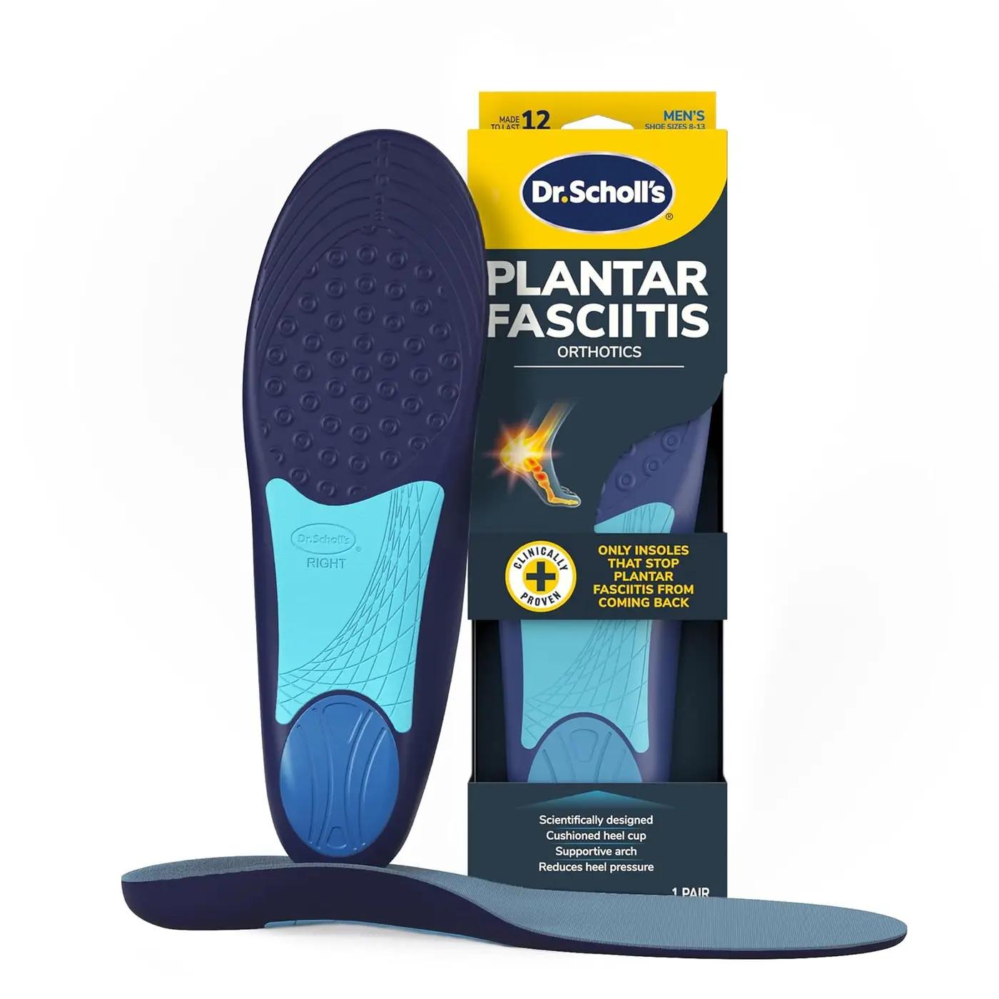 Dr. Scholl’s Plantar Fasciitis Relief Orthotic Insoles for Men - The Only Proven Insole to Stop Plantar Fasciitis from Coming Back, Immediately Relieves Pain, Heel Spurs, Arch Support Inserts