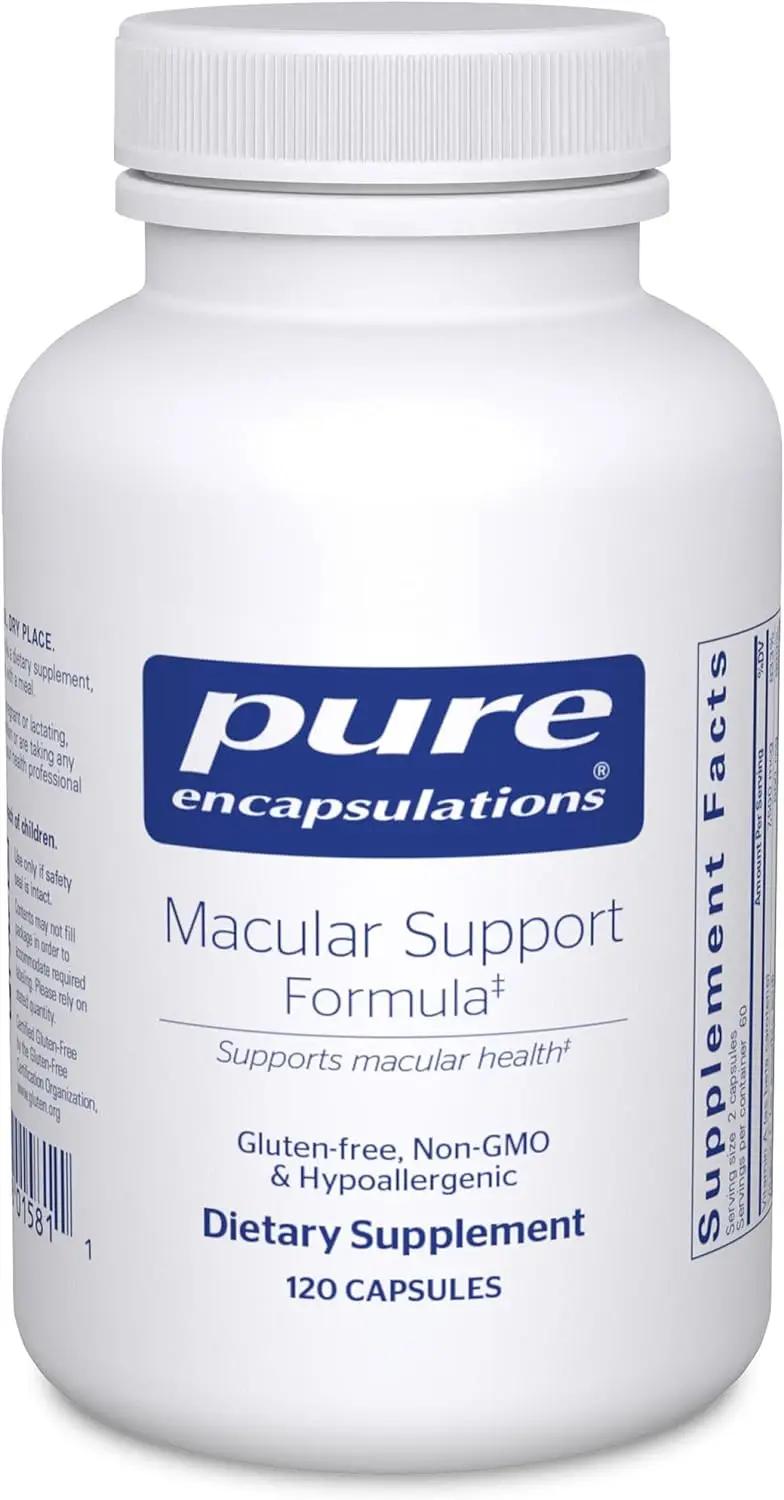 Pure Encapsulations Macular Support Formula | Hypoallergenic Supplement with Enhanced Antioxidant Formula for Healthy Eyes* | 120 Capsules