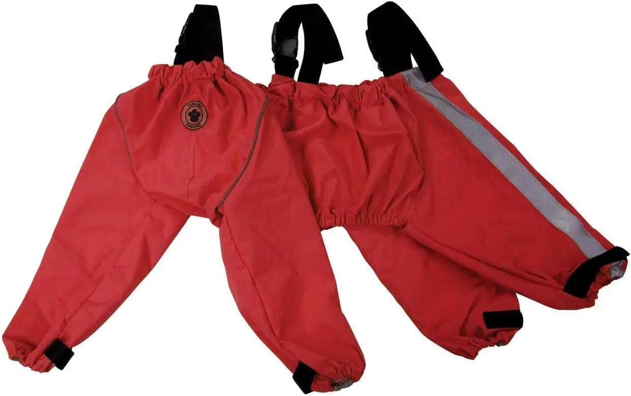 FouFou Dog 62555 Bodyguard Protective All-Weather Dog Pants, Medium, Red