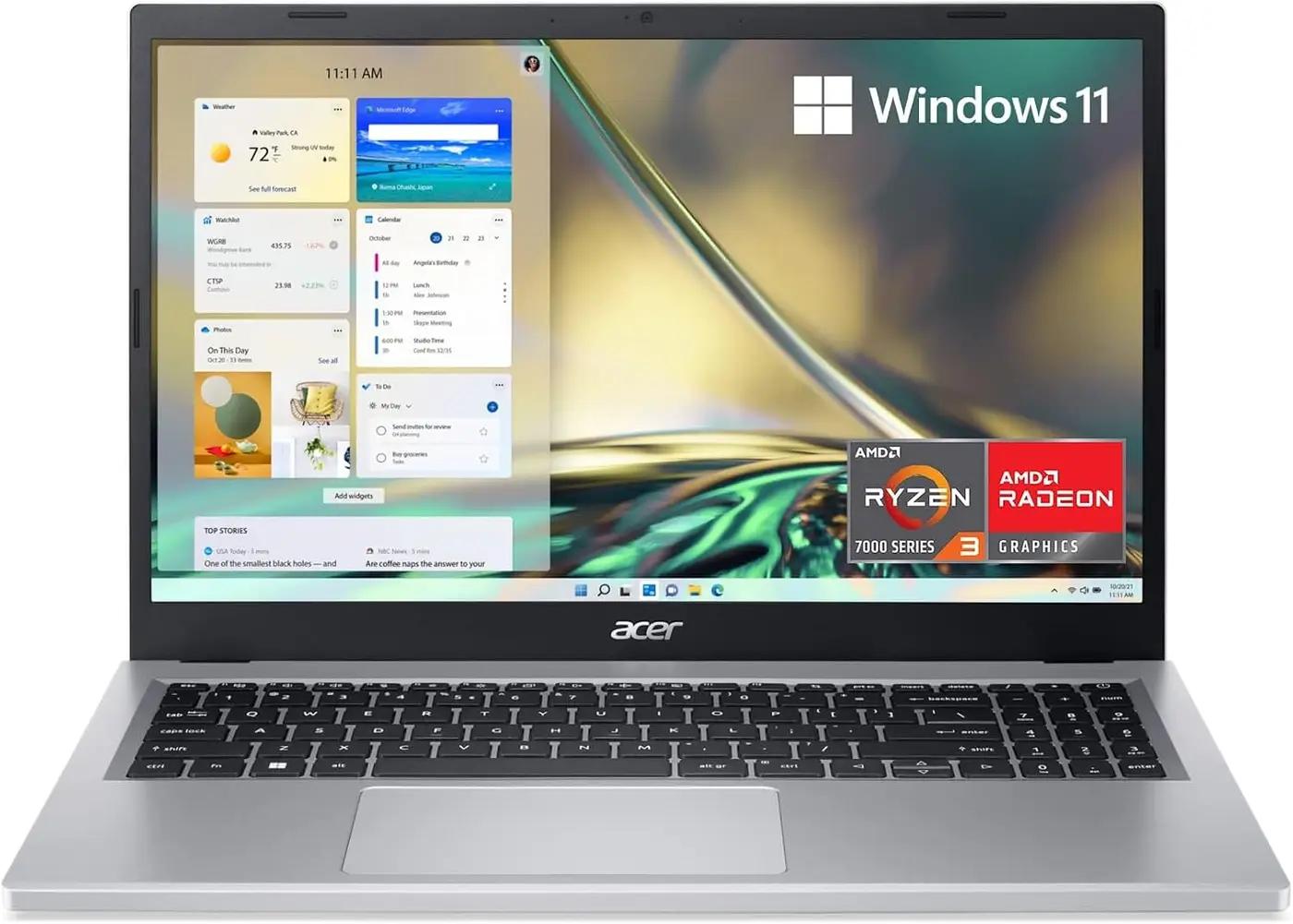 acer Aspire 3 A315-24P-R7VH Slim Laptop | 15.6" Full HD | AMD Ryzen 3 7320U Quad-Core | AMD Radeon Graphics | 8GB LPDDR5 | 128GB NVMe SSD | Wi-Fi 6 | Windows 11 Home ENERGY STAR