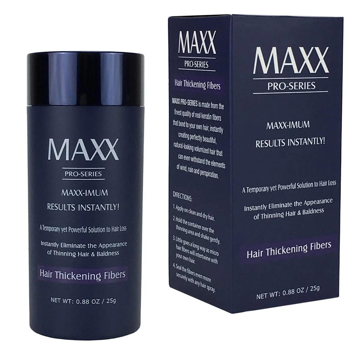Volumizing Hair Fibers with real Keratin for Thinning Hair/Hair Loss – Dermatologist Tested and Certified Hypoallergenic - 60 days + supply - Multiple Colors Available (Black)