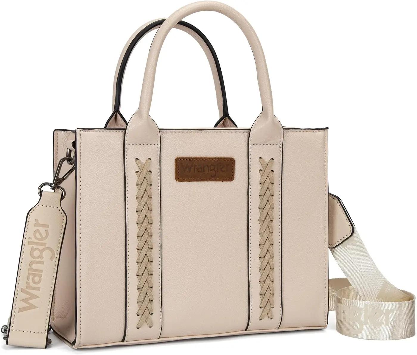 Montana West Wrangler Medium Tote Bag for Women Designer Satchel Handbags Top-handle Purses with Strap