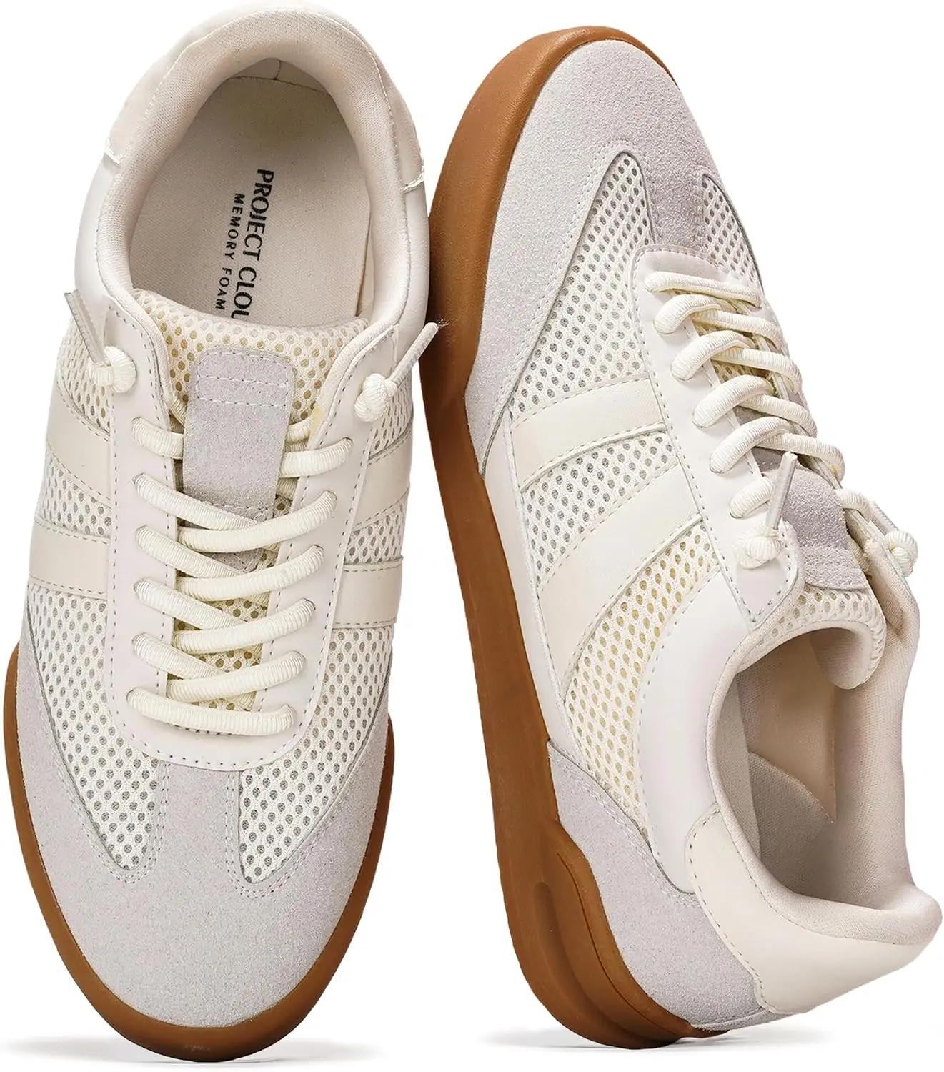 Project Cloud 100% Genuine Leather Casual Sneakers for Women - Memory Foam Insoles - Womens Shoes &amp; Lightweight Women's Fashion Sneakers - Slip On Shoes for Women Footwear (Verdy)
