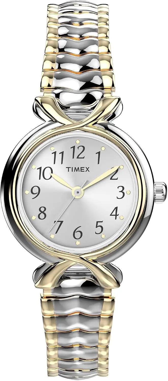 Timex Women's T21854 Pleasant Street Two-Tone Stainless Steel Expansion Band Watch
