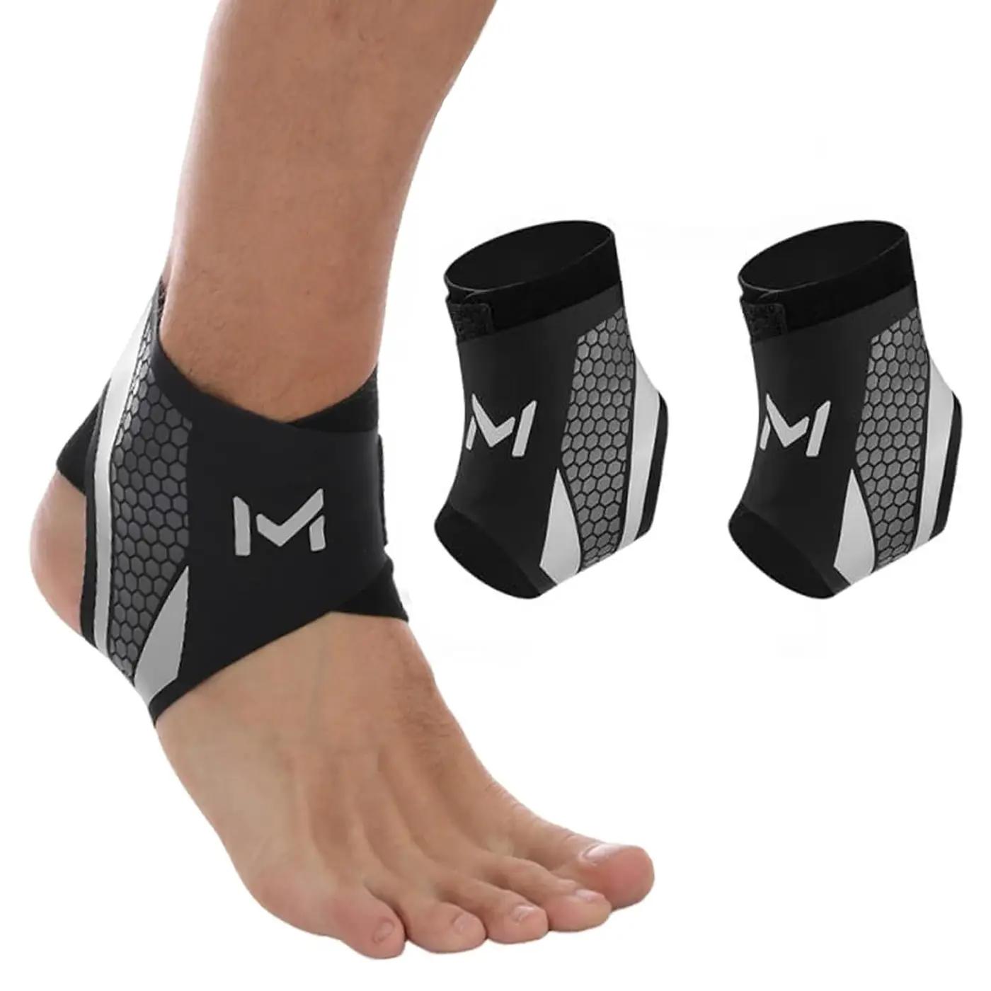 2-Pack Ankle Brace for Men &amp; Women, Adjustable Figure-8 Stabilizer with Straps for Basketball, Volleyball &amp; Running, Compression Sleeve for Sprained Ankle, Plantar Fasciitis &amp; Tendonitis Relief
