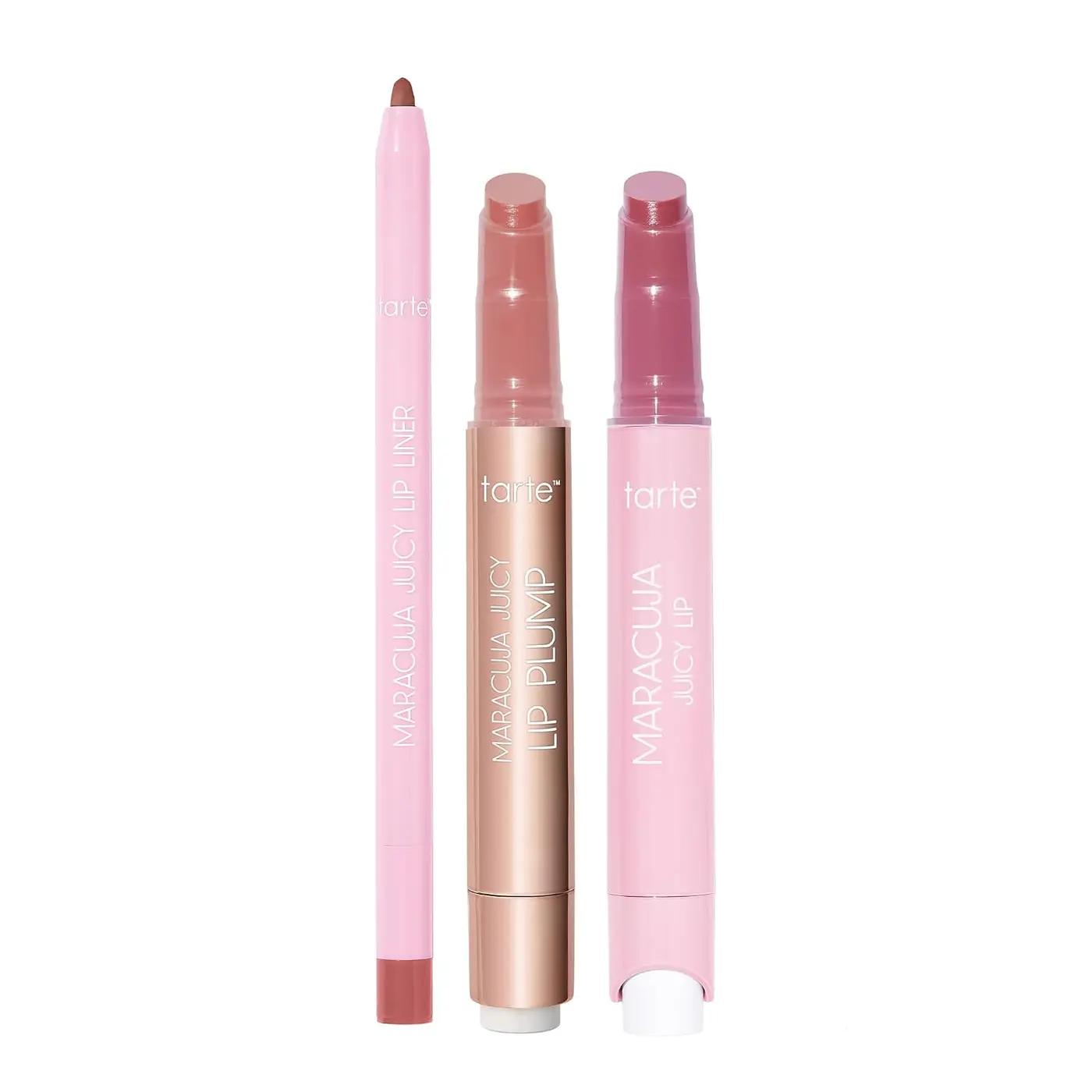 tarte maracuja juicy lip plump – Hydrating &amp; Volumizing Lip Plumper Gloss Balm with Nourishing Hyaluronic Acid &amp; Vitamin E, Plumps &amp; Moisturizes, Vegan &amp; Cruelty-Free
