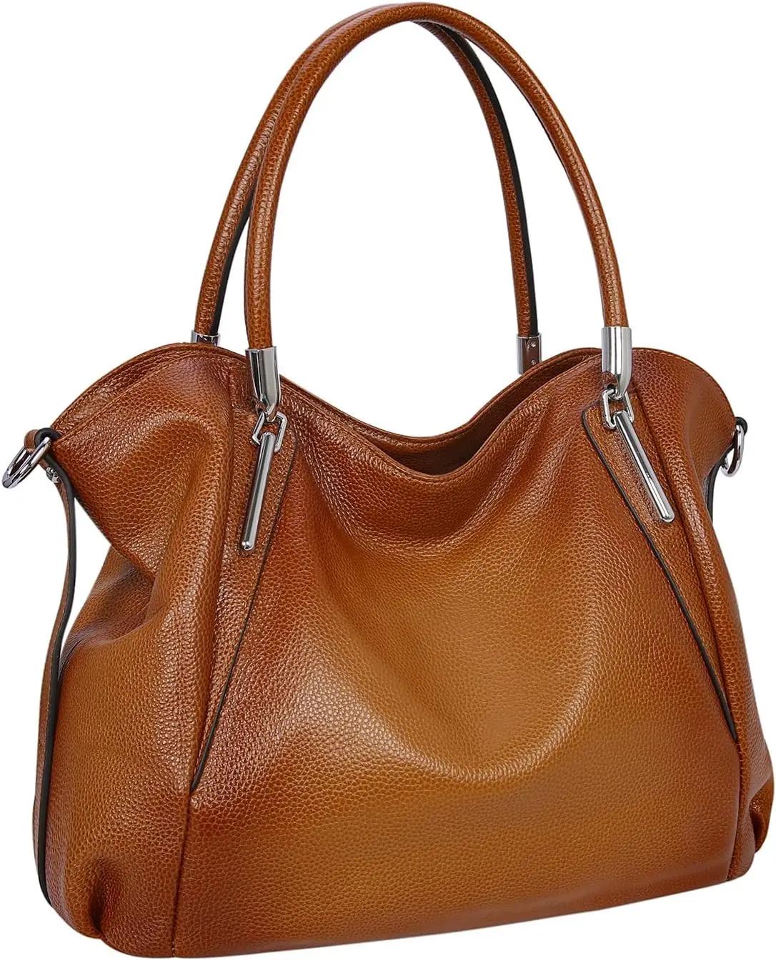 HESHE Leather Shoulder Purses for Women Tote Handbags Top Handle Bags Designer Satchel Handbag Ladies Hobo Bag Crossbody Bags
