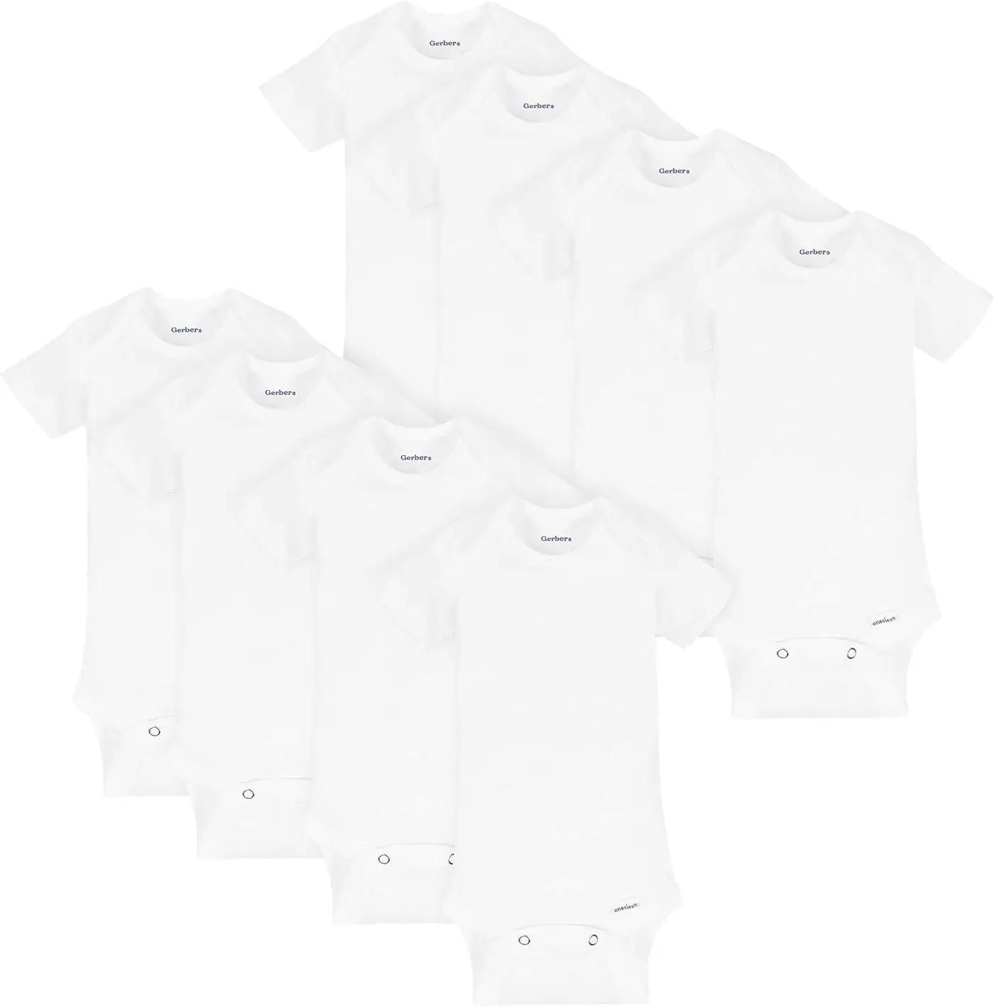 Gerber Unisex-Baby 8-pack Short Sleeve Onesies Bodysuits OEKO-TEX STANDARD 100