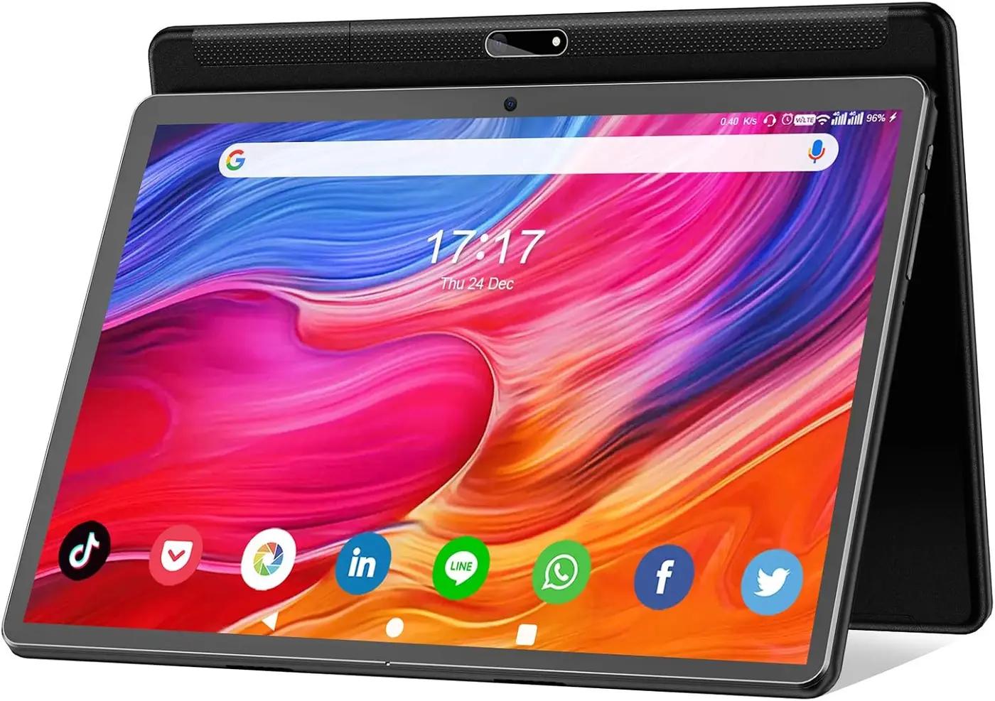 FEONAL Tablet 10.1 inch Android Tablet 2025 Latest Update Octa-Core Processor with 64GB Storage, Dual 13MP+5MP Camera, WiFi, Bluetooth, GPS, 512GB Expand Support, IPS Full HD Display (Black)