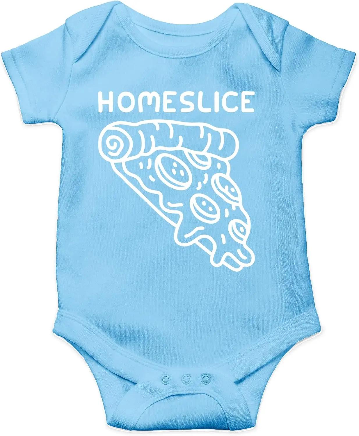 AW Fashions Homeslice Baby Bodysuit Funny Newborn Boy Outfits Cute Comfy Adorable Girl Romper Clothes