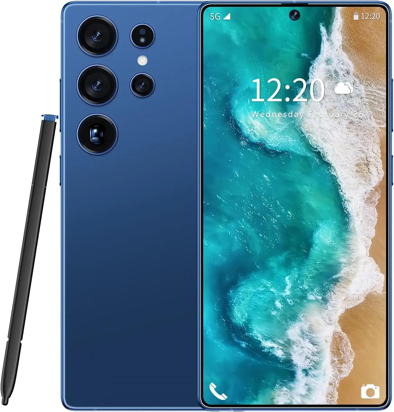 I25 Ultra 5G Unlocked Smartphone,12GB+512GB Fully Cell Phone for Android 14, 6.99" Unlocked Cell Phone, 7000mAh, 68MP+108MP Dual Camera/Dual SIM/Fingerprint Lock/Face (Deep Blue)